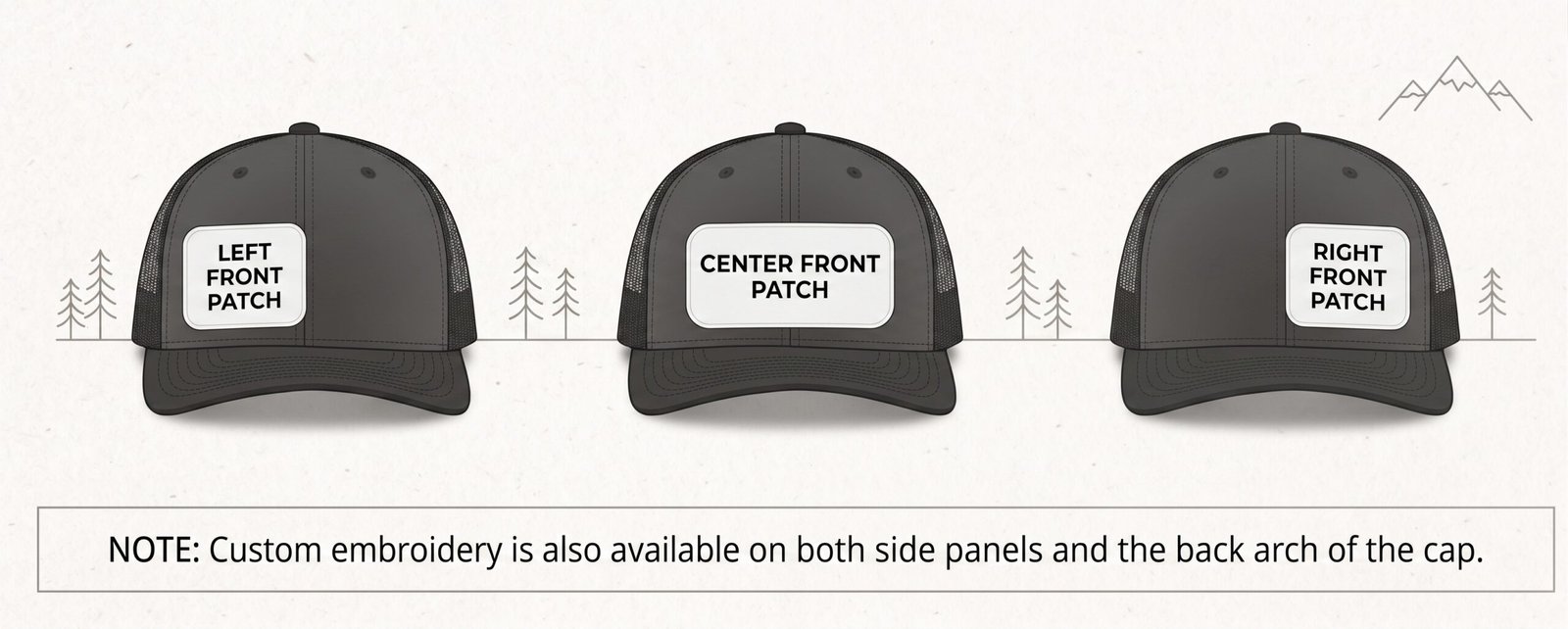 Custom Performance Golf Hat Placement and Sizing Guide